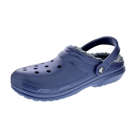 Zuecos Crocs zapatos Hombre modelo Classic Lined Azul 