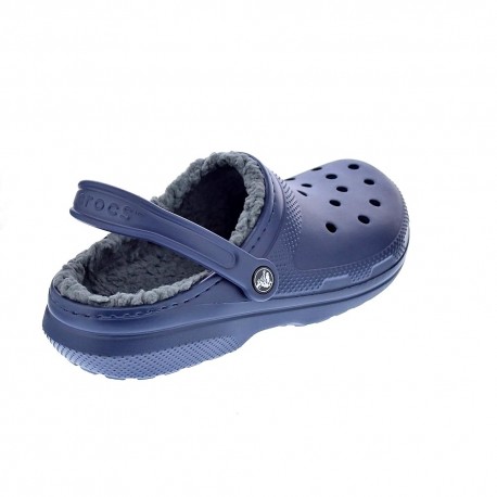Zuecos Crocs zapatos Hombre modelo Classic Lined Azul 