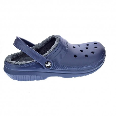 Zuecos Crocs zapatos Hombre modelo Classic Lined Azul 