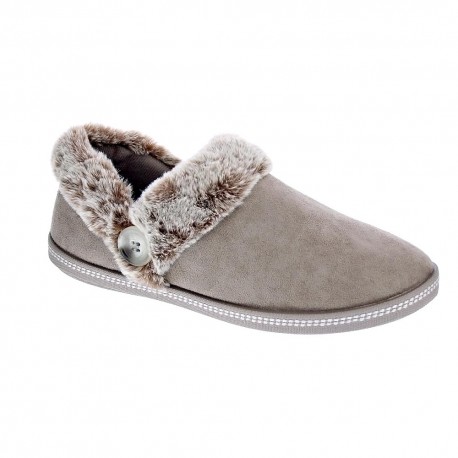 Pantuflas Skechers zapatos Mujer modelo Cozy Campfire Beige 