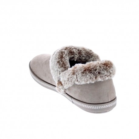 Pantuflas Skechers zapatos Mujer modelo Cozy Campfire Beige 