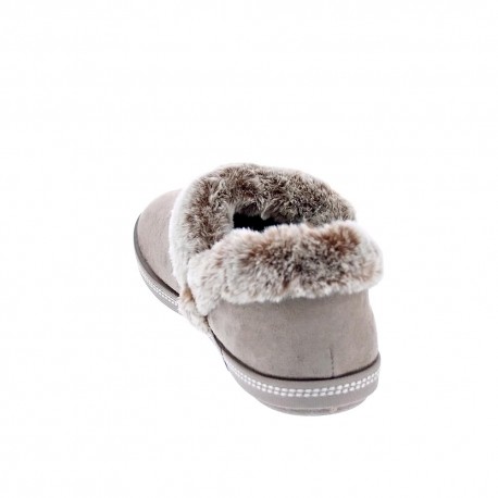 Pantuflas Skechers zapatos Mujer modelo Cozy Campfire Beige 