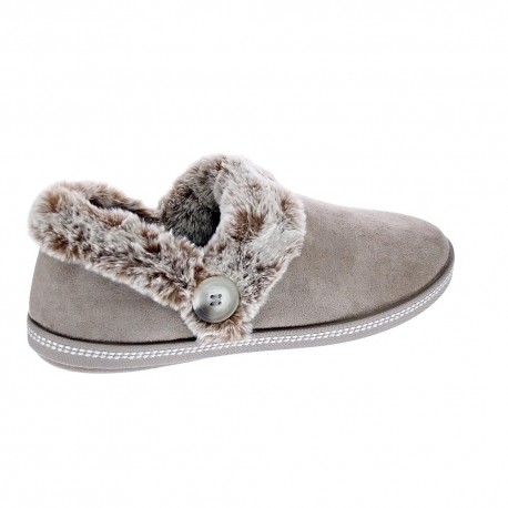 Pantuflas Skechers zapatos Mujer modelo Cozy Campfire Beige 
