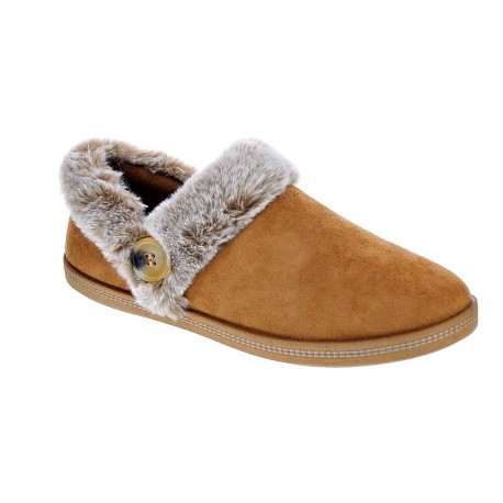 Pantuflas Skechers zapatos Mujer modelo Cozy Campfire Marrón 