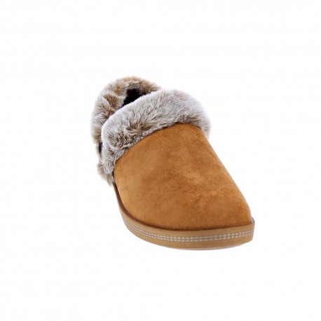 Pantuflas Skechers zapatos Mujer modelo Cozy Campfire Marrón 