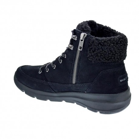 Botines Skechers zapatos Mujer modelo Glacial Ultra Negro 