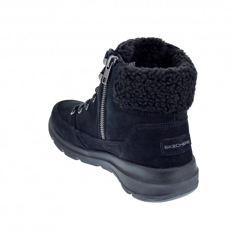 Botines Skechers zapatos Mujer modelo Glacial Ultra Negro 