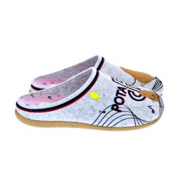 Pantuflas Potatoes zapatos Niña modelo Lingena Gris  2