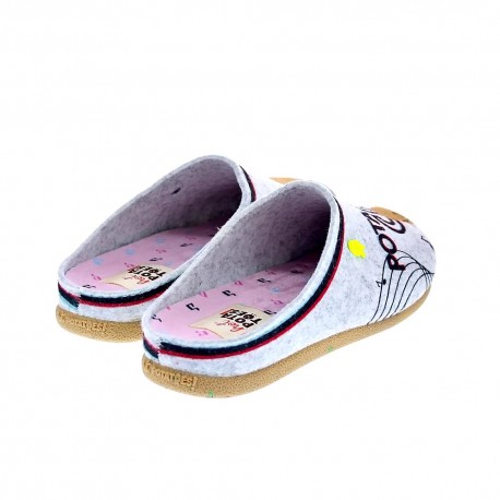 Pantuflas Potatoes zapatos Niña modelo Lingena Gris 