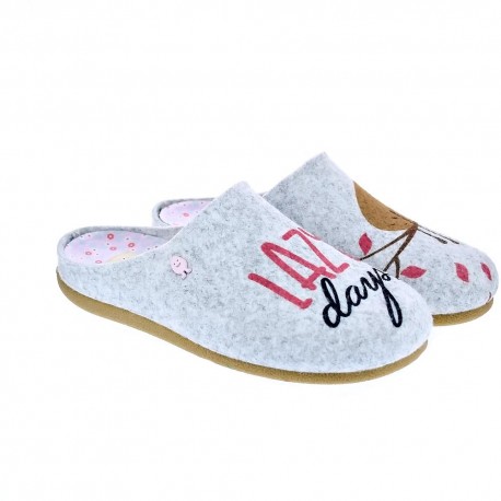 Pantuflas Potatoes zapatos Mujer modelo Musau Gris 