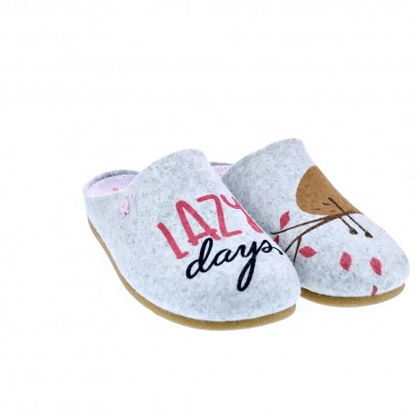 Pantuflas Potatoes zapatos Mujer modelo Musau Gris 