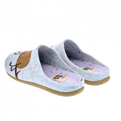 Pantuflas Potatoes zapatos Mujer modelo Musau Gris 