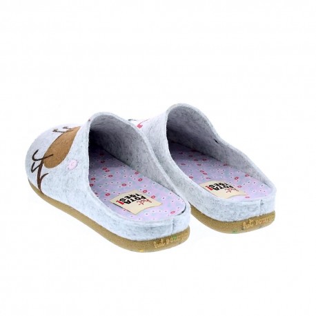 Pantuflas Potatoes zapatos Mujer modelo Musau Gris 