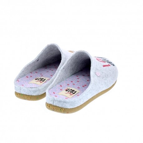 Pantuflas Potatoes zapatos Mujer modelo Musau Gris 