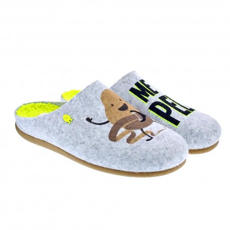 Pantuflas Potatoes zapatos Hombre modelo Varde Gris 