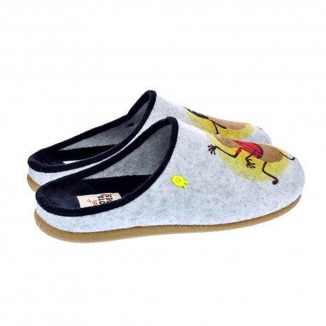 Pantuflas Potatoes zapatos Hombre modelo Gries Gris 