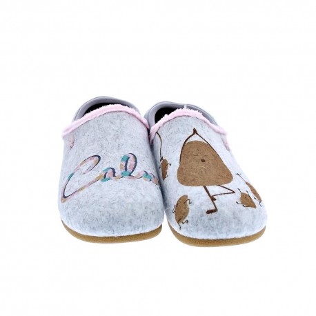 Pantuflas Potatoes zapatos Mujer modelo Berwan Gris 