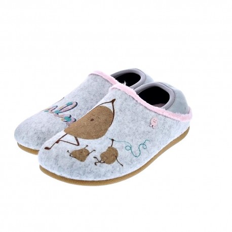 Pantuflas Potatoes zapatos Mujer modelo Berwan Gris 