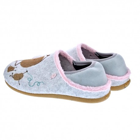 Pantuflas Potatoes zapatos Mujer modelo Berwan Gris 