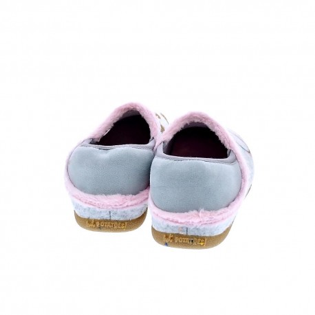Pantuflas Potatoes zapatos Mujer modelo Berwan Gris 