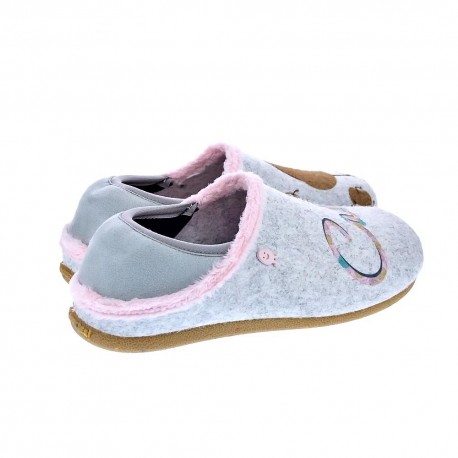 Pantuflas Potatoes zapatos Mujer modelo Berwan Gris 