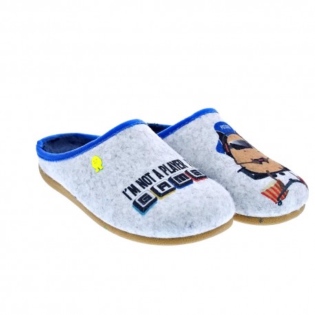 Pantuflas Potatoes zapatos Niño modelo Glanegg Gris 