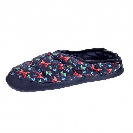 Pantuflas Nuvola zapatos Mujer modelo Classic Printed Farfalla Negro 