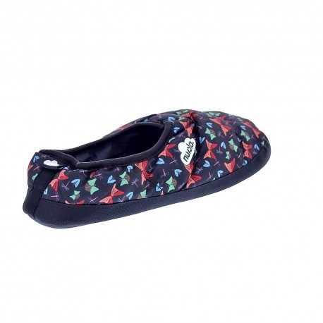 Pantuflas Nuvola zapatos Mujer modelo Classic Printed Farfalla Negro 