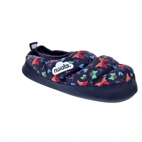 Pantuflas Nuvola zapatos Niño modelo Classic Printed Farfalla Negro 