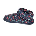 Pantuflas Nuvola zapatos Mujer modelo Boot Home Printed Farfalla Negro 