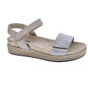 Sandalias Igi zapatos Mujer modelo Delizia Beige 