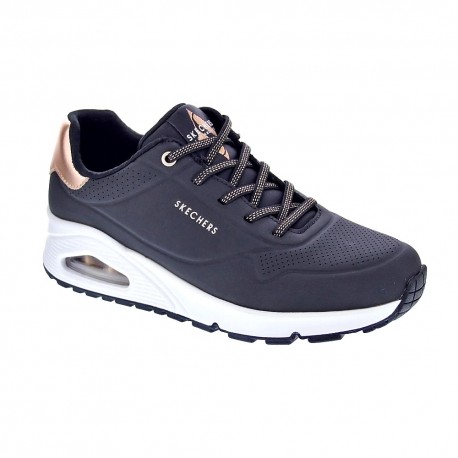 Zapatillas Skechers zapatos Mujer modelo Uno Negro Elástico