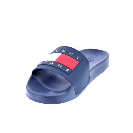 Chanclas Tommy Hilfiger zapatos Mujer modelo Flag Pool Slide Azul 