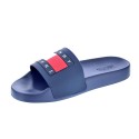 Chanclas Tommy Hilfiger zapatos Mujer modelo Flag Pool Slide Azul 