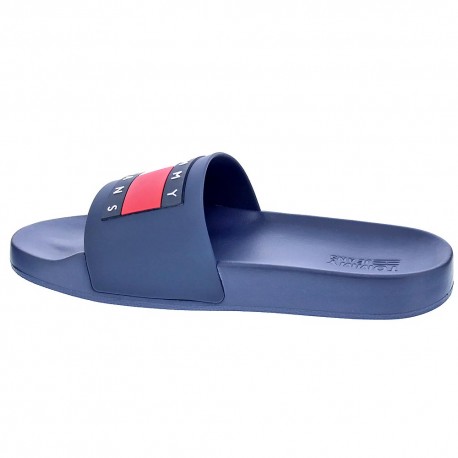 Chanclas Tommy Hilfiger zapatos Mujer modelo Flag Pool Slide Azul 