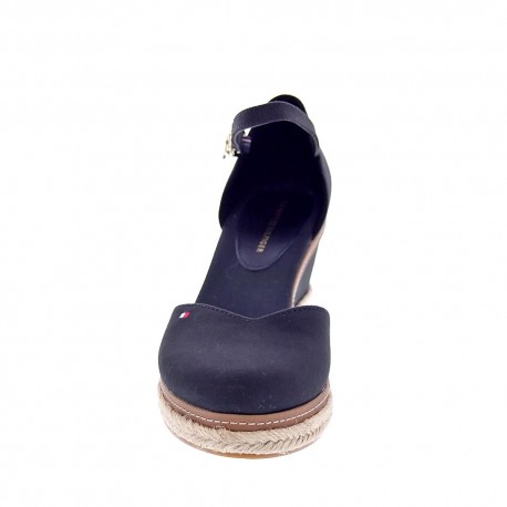 Sandalias Tommy Hilfiger zapatos Mujer modelo Toe Mid Wedge Negro 