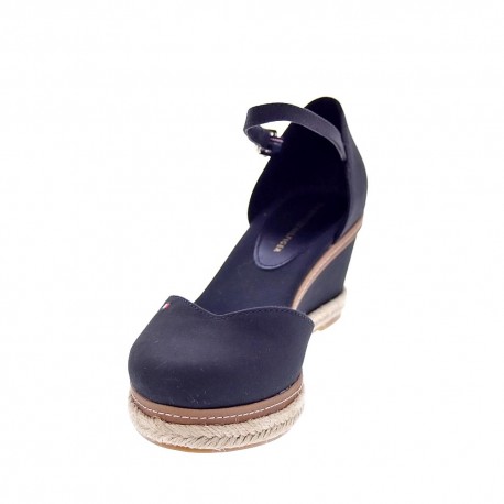 Sandalias Tommy Hilfiger zapatos Mujer modelo Toe Mid Wedge Negro 