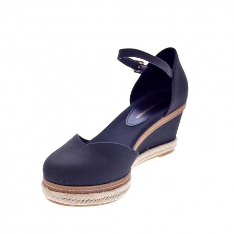 Sandalias Tommy Hilfiger zapatos Mujer modelo Toe Mid Wedge Negro 
