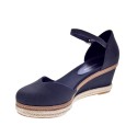 Sandalias Tommy Hilfiger zapatos Mujer modelo Toe Mid Wedge Negro 