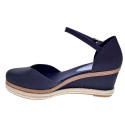 Sandalias Tommy Hilfiger zapatos Mujer modelo Toe Mid Wedge Negro 