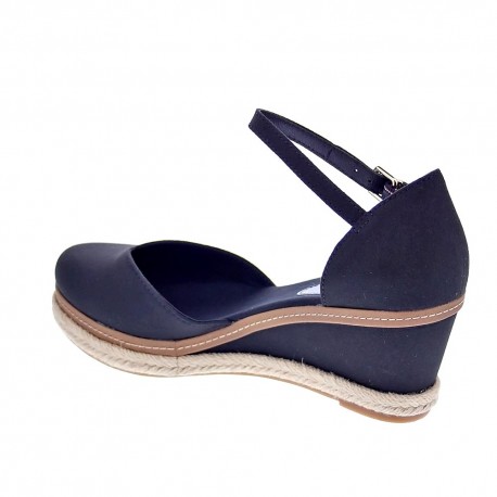Sandalias Tommy Hilfiger zapatos Mujer modelo Toe Mid Wedge Negro 