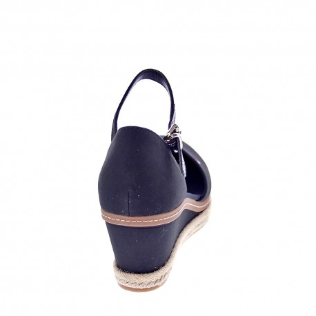 Sandalias Tommy Hilfiger zapatos Mujer modelo Toe Mid Wedge Negro 