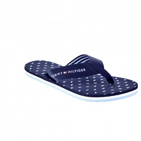 Chanclas Tommy Hilfiger zapatos Mujer modelo Th Flags Flat Azul 