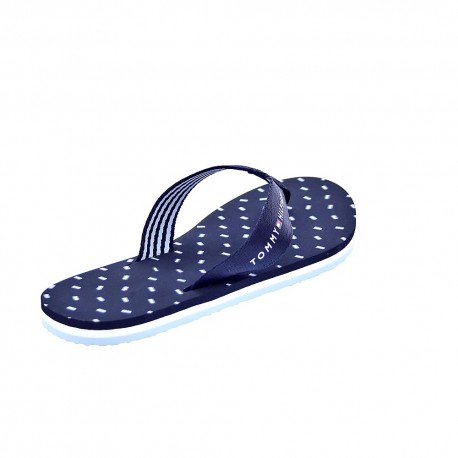 Chanclas Tommy Hilfiger zapatos Mujer modelo Th Flags Flat Azul 