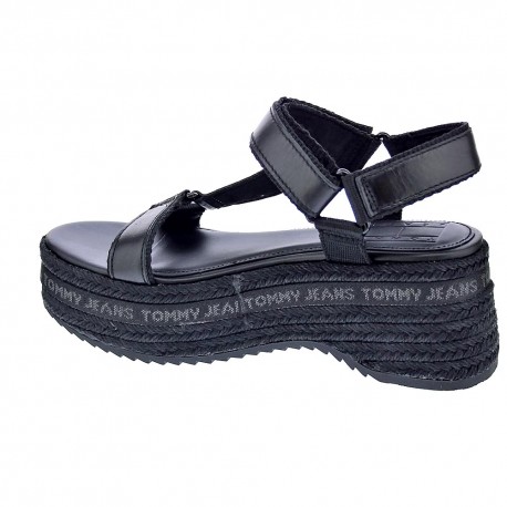 Sandalias Tommy Hilfiger zapatos Mujer modelo Wedge Sandal Negro 