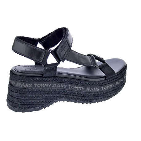 Sandalias Tommy Hilfiger zapatos Mujer modelo Wedge Sandal Negro 