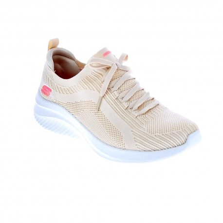 Zapatillas Skechers zapatos Mujer modelo Ultra Flex Beige 