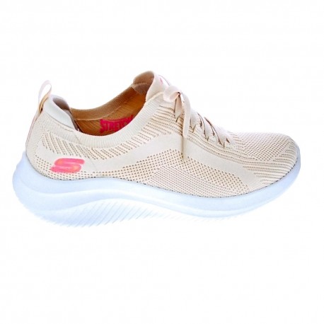 Zapatillas Skechers zapatos Mujer modelo Ultra Flex Beige 