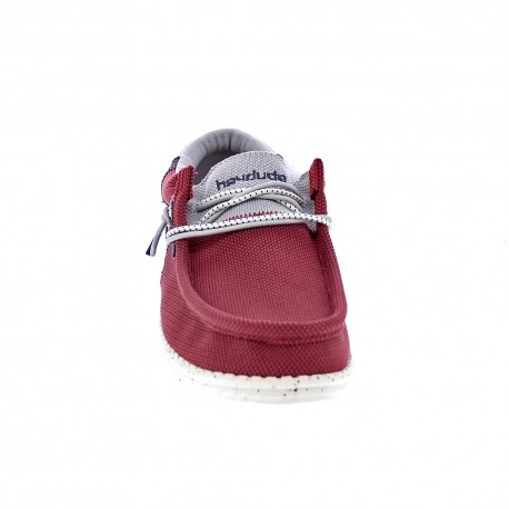 Mocasines Hey Dude zapatos Hombre modelo Wally Hawk Rojo 
