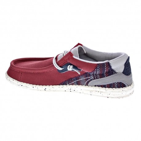 Mocasines Hey Dude zapatos Hombre modelo Wally Hawk Rojo 